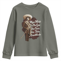 Emiliano Zapata Youth Sweatshirt Mejor Morir De Pie Que Vivir Toda Una Vida Arrodillado - Wonder Print Shop