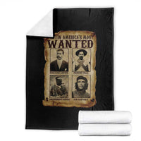 Latin America's Most Wanted Revolution Latino Hispanic Heritage Throw Blanket Wanted Sign - Wonder Print Shop