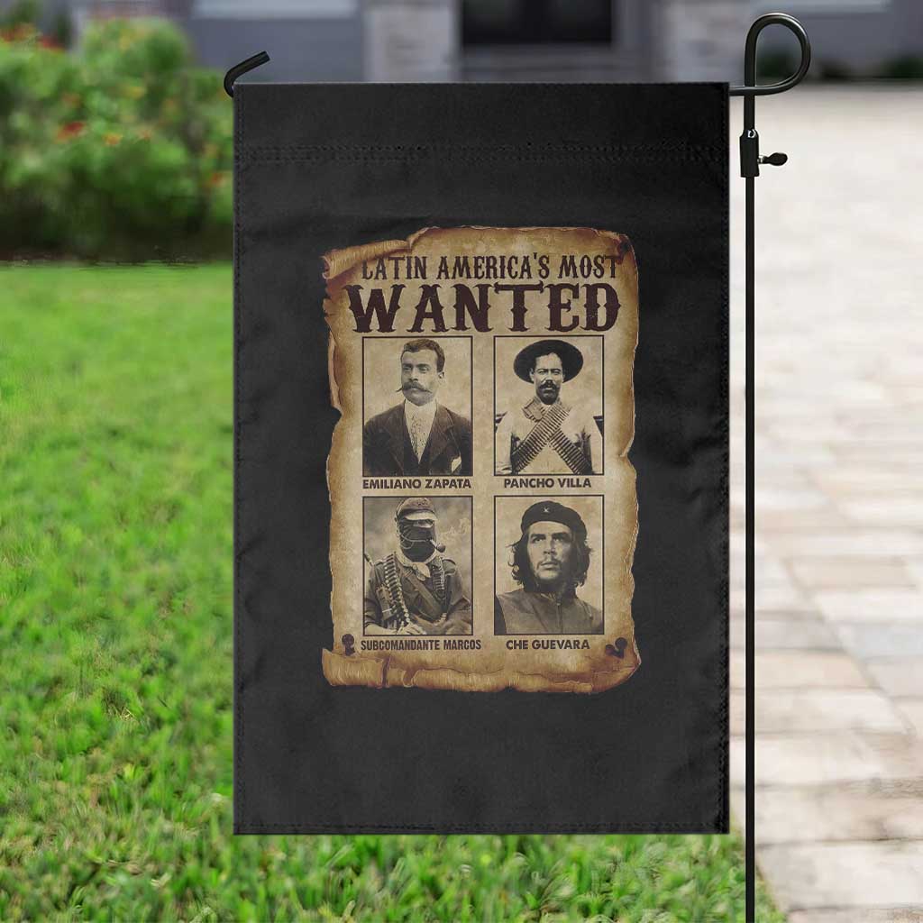 Latin America's Most Wanted Revolution Latino Hispanic Heritage Garden Flag Wanted Sign - Wonder Print Shop