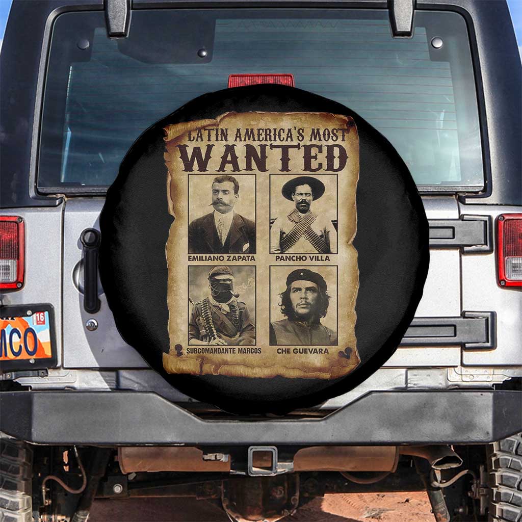 Latin America's Most Wanted Revolution Latino Hispanic Heritage Spare Tire Cover Wanted Sign - Wonder Print Shop