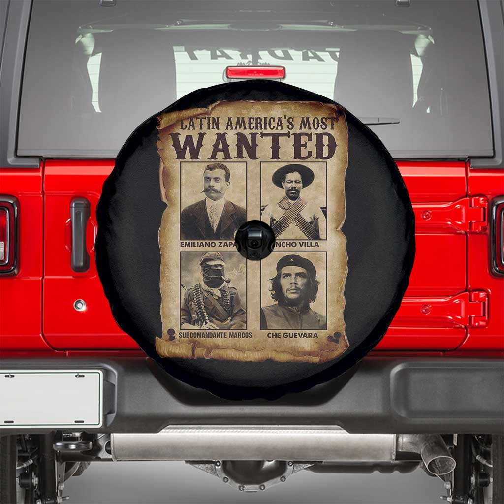 Latin America's Most Wanted Revolution Latino Hispanic Heritage Spare Tire Cover Wanted Sign - Wonder Print Shop