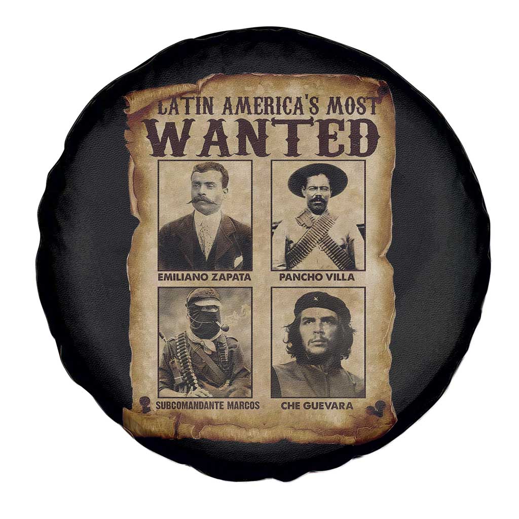 Latin America's Most Wanted Revolution Latino Hispanic Heritage Spare Tire Cover Wanted Sign - Wonder Print Shop