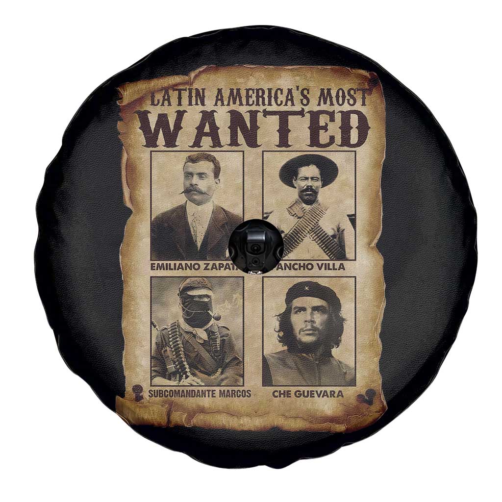 Latin America's Most Wanted Revolution Latino Hispanic Heritage Spare Tire Cover Wanted Sign - Wonder Print Shop