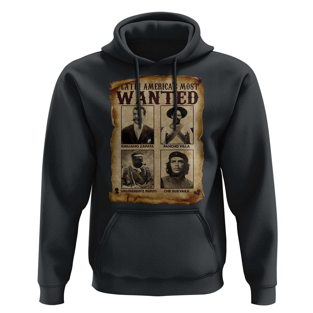 Latin America's Most Wanted Revolution Latino Hispanic Heritage Hoodie Wanted Sign - Wonder Print Shop