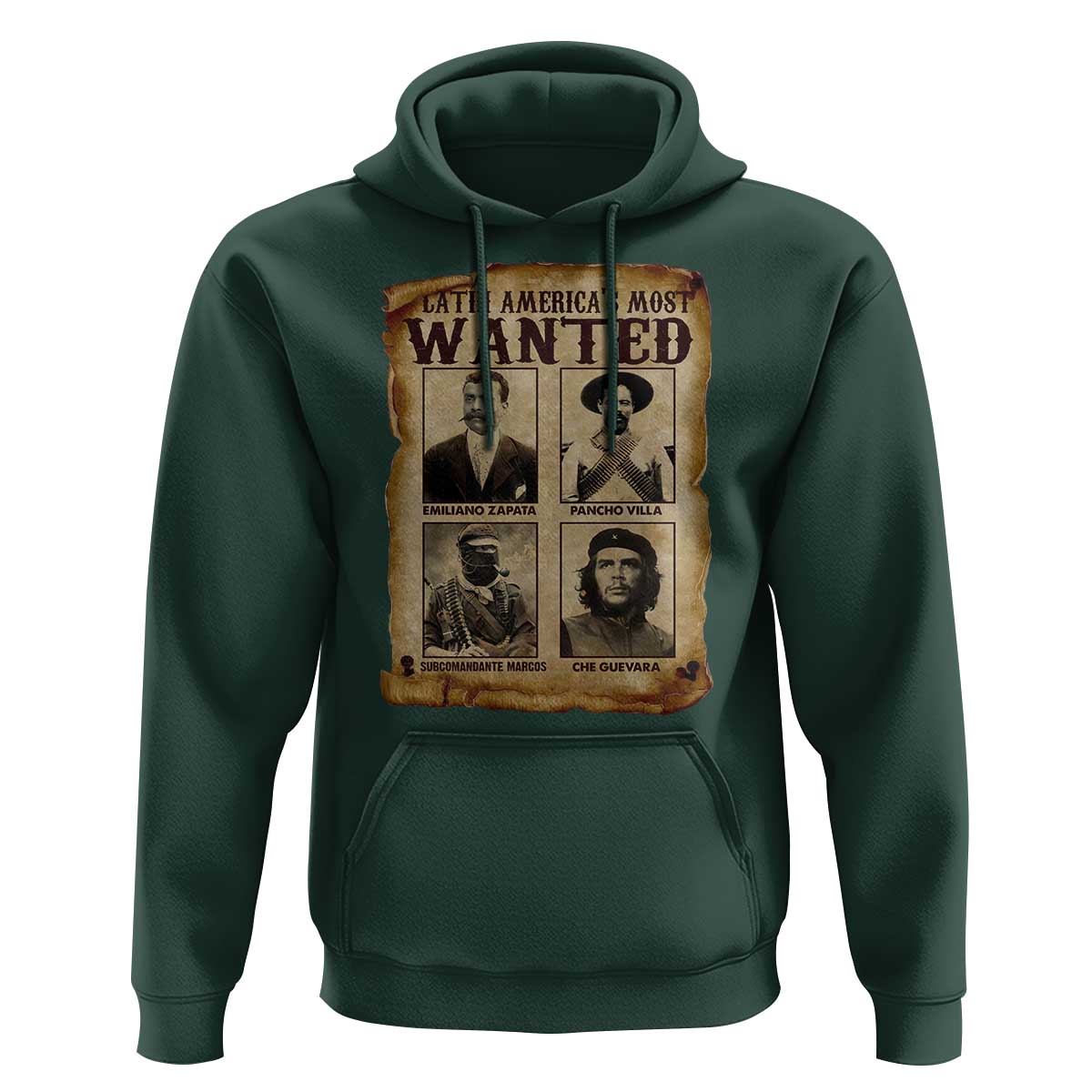 Latin America's Most Wanted Revolution Latino Hispanic Heritage Hoodie Wanted Sign - Wonder Print Shop