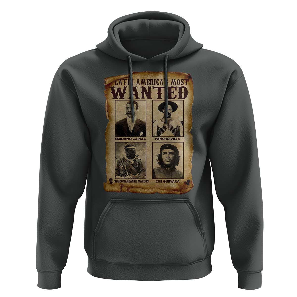 Latin America's Most Wanted Revolution Latino Hispanic Heritage Hoodie Wanted Sign - Wonder Print Shop