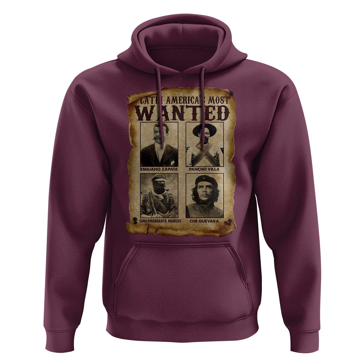Latin America's Most Wanted Revolution Latino Hispanic Heritage Hoodie Wanted Sign - Wonder Print Shop