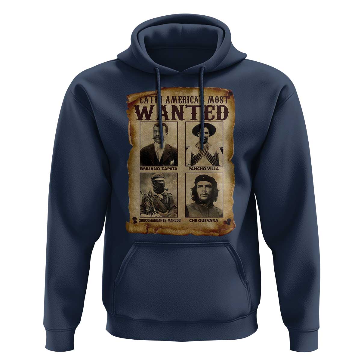 Latin America's Most Wanted Revolution Latino Hispanic Heritage Hoodie Wanted Sign - Wonder Print Shop