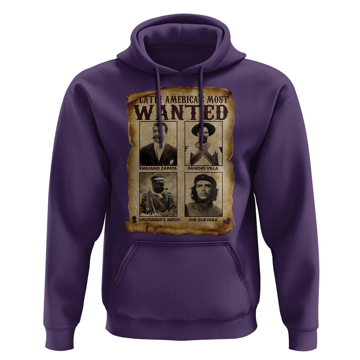 Latin America's Most Wanted Revolution Latino Hispanic Heritage Hoodie Wanted Sign - Wonder Print Shop