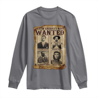 Latin America's Most Wanted Revolution Latino Hispanic Heritage Long Sleeve Shirt Wanted Sign - Wonder Print Shop