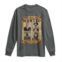Latin America's Most Wanted Revolution Latino Hispanic Heritage Long Sleeve Shirt Wanted Sign - Wonder Print Shop