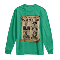 Latin America's Most Wanted Revolution Latino Hispanic Heritage Long Sleeve Shirt Wanted Sign - Wonder Print Shop