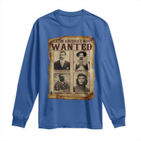 Latin America's Most Wanted Revolution Latino Hispanic Heritage Long Sleeve Shirt Wanted Sign - Wonder Print Shop