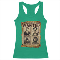Latin America's Most Wanted Revolution Latino Hispanic Heritage Racerback Tank Top Wanted Sign - Wonder Print Shop