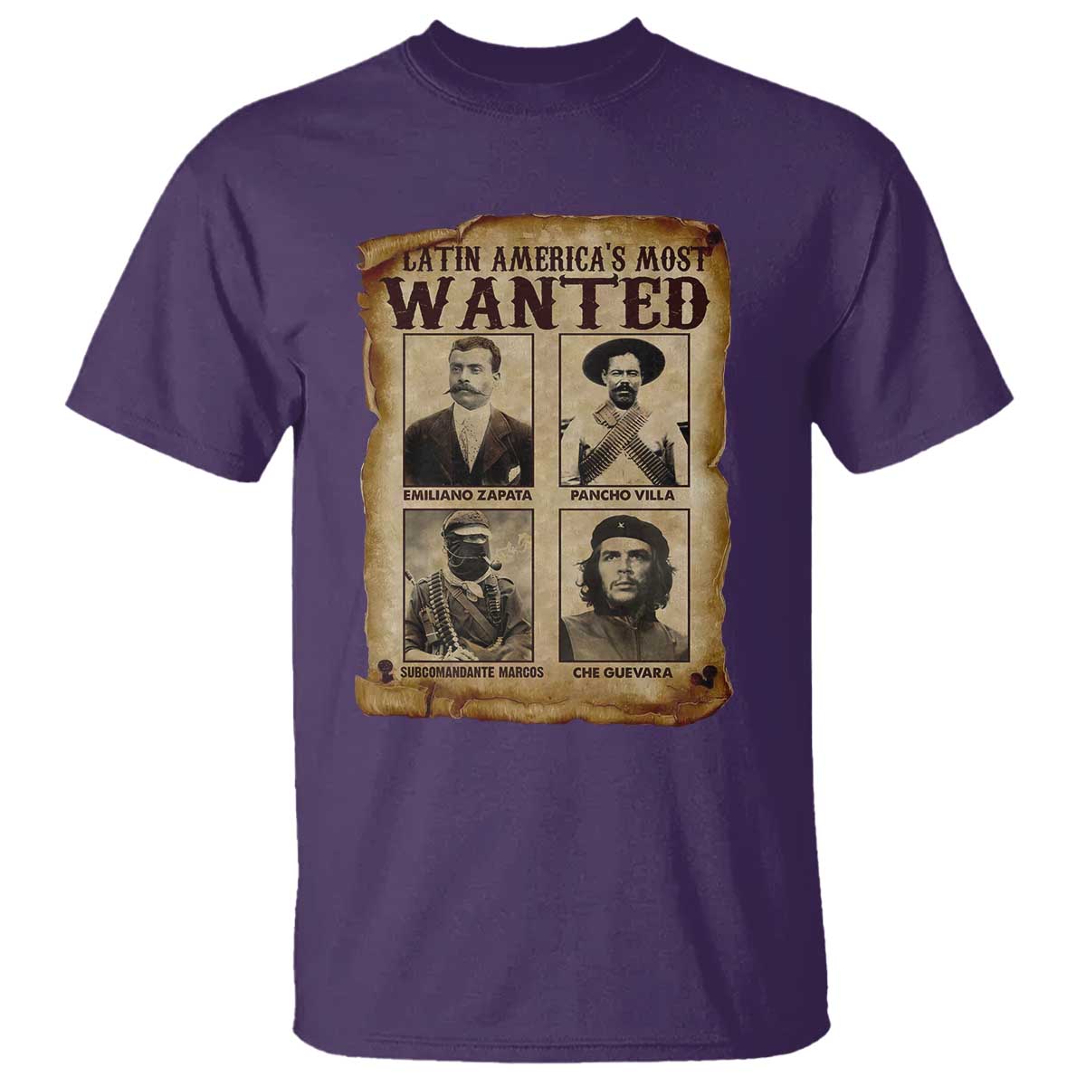 Latin America's Most Wanted Revolution Latino Hispanic Heritage T Shirt Wanted Sign - Wonder Print Shop