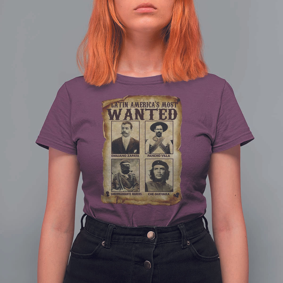 Latin America's Most Wanted Revolution Latino Hispanic Heritage T Shirt For Women Wanted Sign - Wonder Print Shop