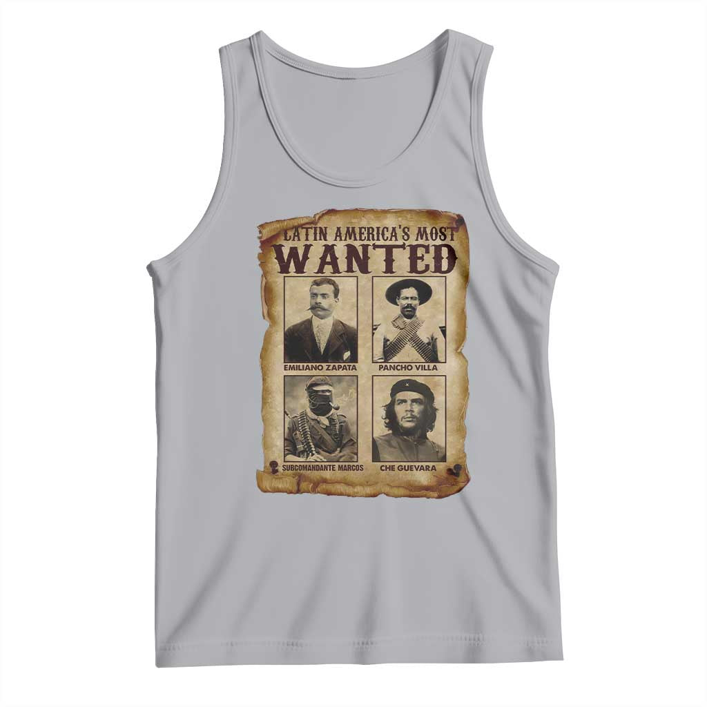 Latin America's Most Wanted Revolution Latino Hispanic Heritage Tank Top Wanted Sign - Wonder Print Shop