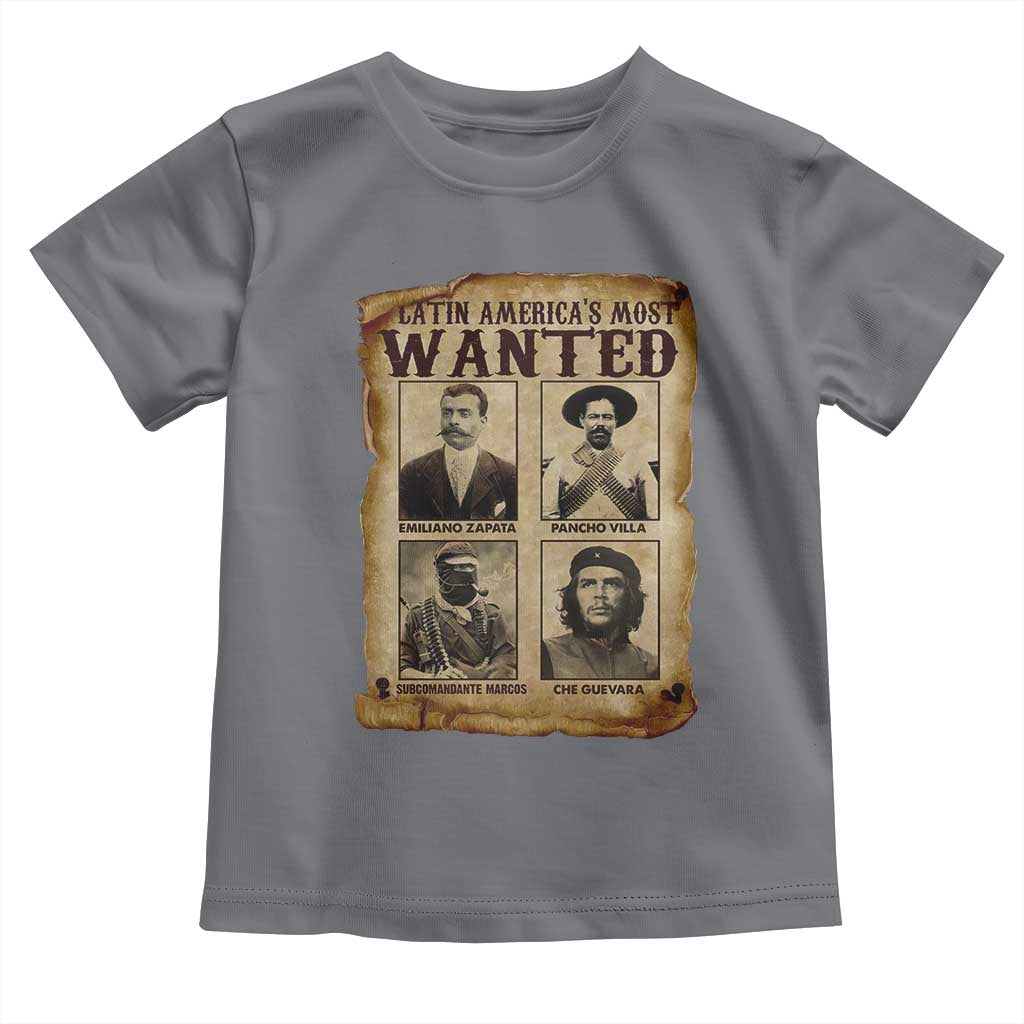 Latin America's Most Wanted Revolution Latino Hispanic Heritage Toddler T Shirt Wanted Sign - Wonder Print Shop