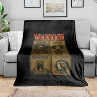 Latin America's Most Wanted Throw Blanket Mexican Revolution Latino Hispanic Heritage - Wonder Print Shop