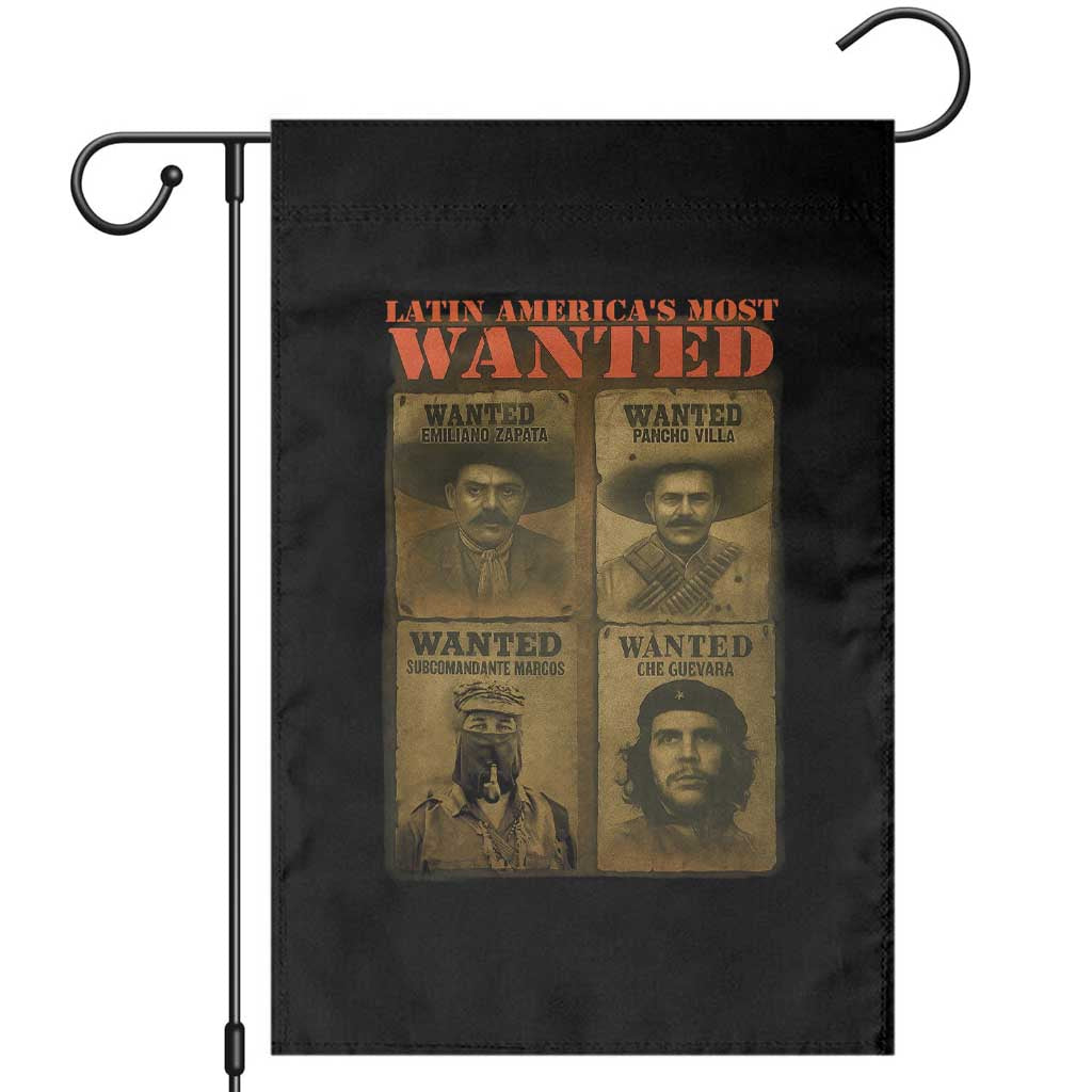 Latin America's Most Wanted Garden Flag Mexican Revolution Latino Hispanic Heritage - Wonder Print Shop