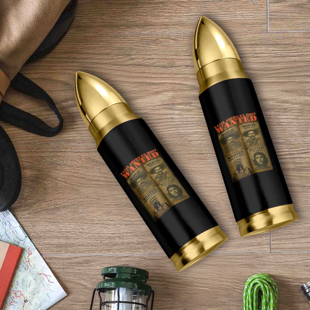 Latin America's Most Wanted Bullet Tumbler Mexican Revolution Latino Hispanic Heritage - Wonder Print Shop