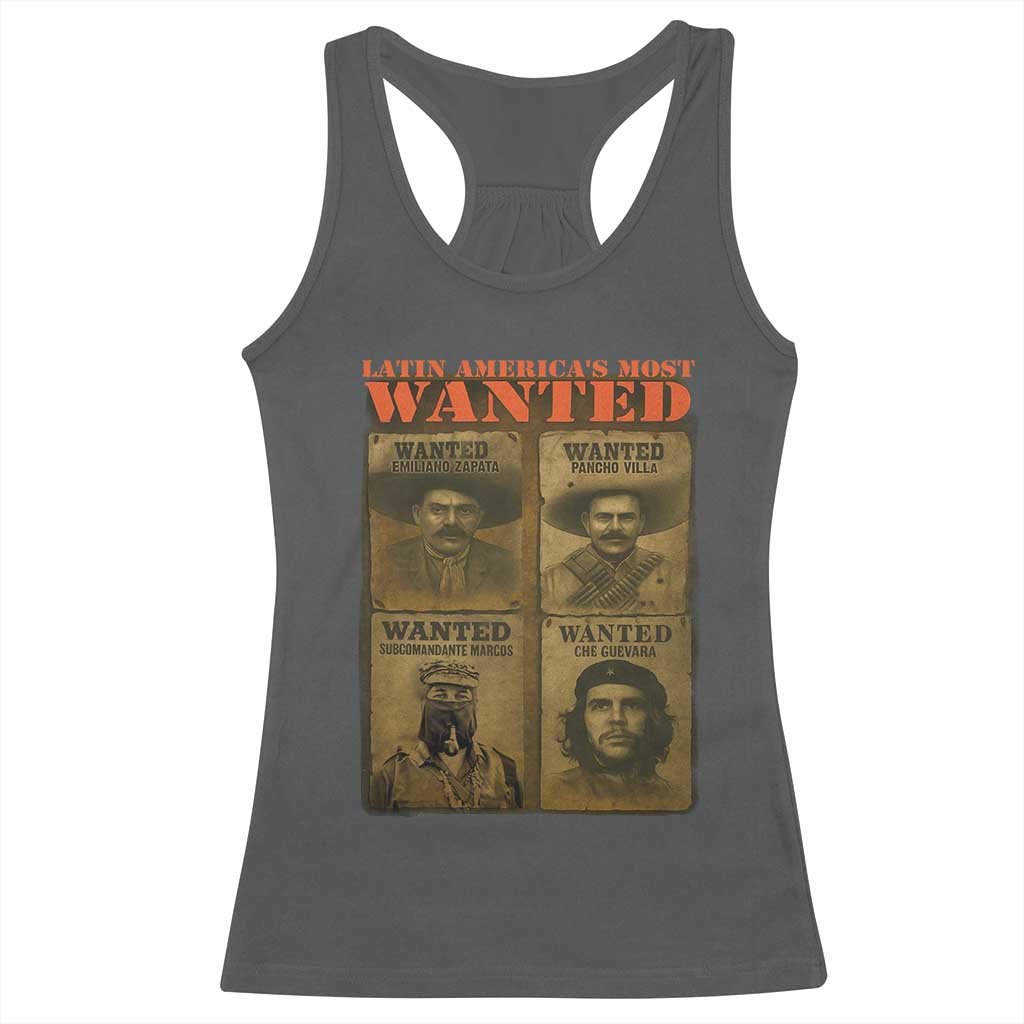 Latin America's Most Wanted Racerback Tank Top Mexican Revolution Latino Hispanic Heritage - Wonder Print Shop