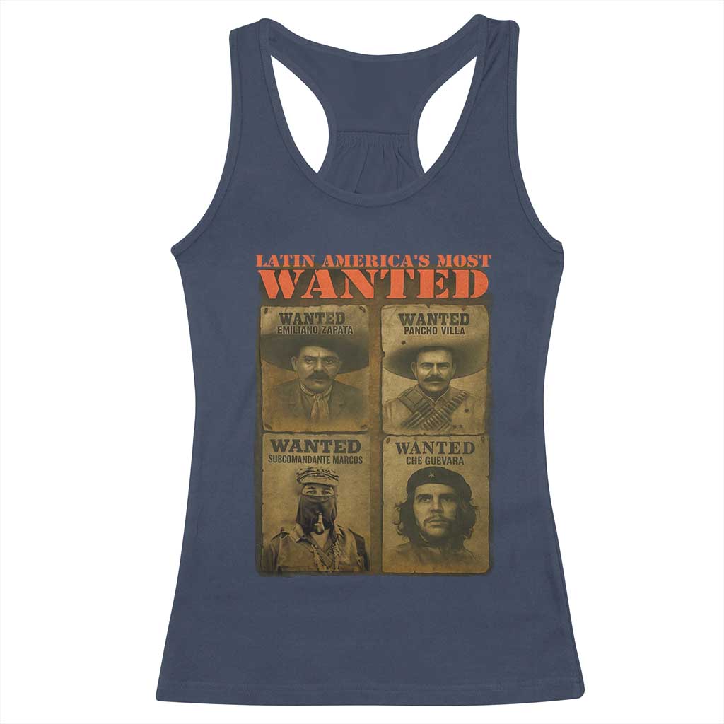 Latin America's Most Wanted Racerback Tank Top Mexican Revolution Latino Hispanic Heritage - Wonder Print Shop