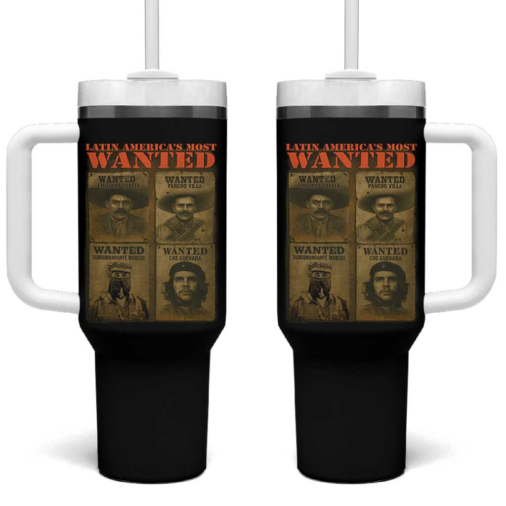 Latin America's Most Wanted Tumbler With Handle Mexican Revolution Latino Hispanic Heritage - Wonder Print Shop