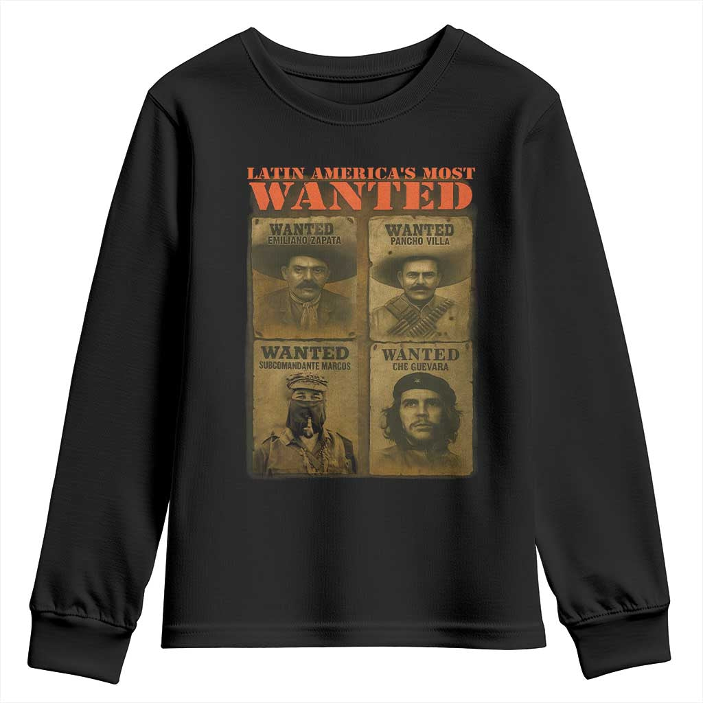 Latin America's Most Wanted Youth Sweatshirt Mexican Revolution Latino Hispanic Heritage - Wonder Print Shop