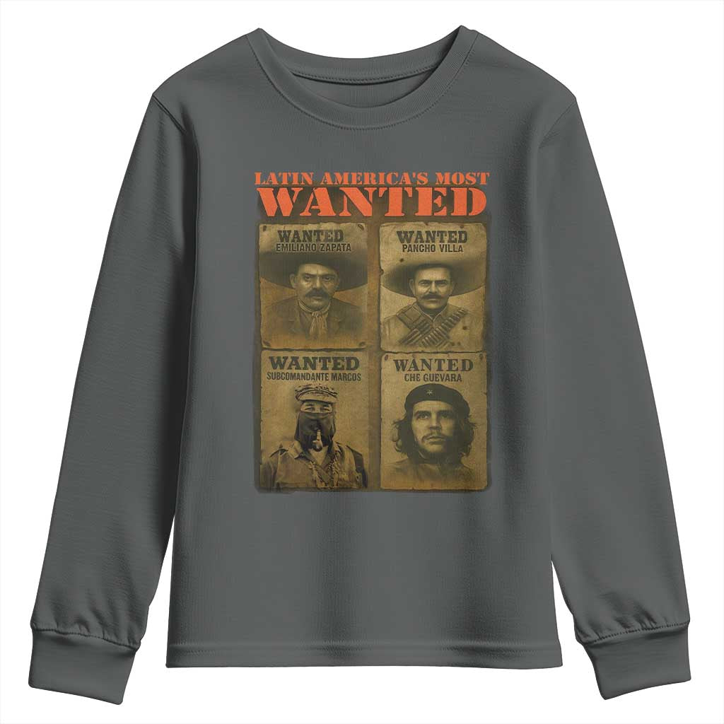Latin America's Most Wanted Youth Sweatshirt Mexican Revolution Latino Hispanic Heritage - Wonder Print Shop