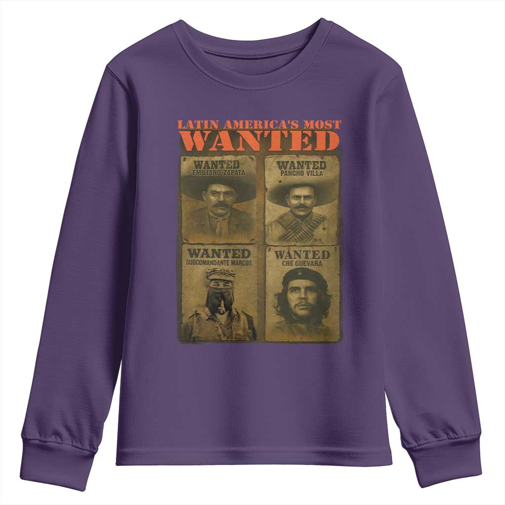 Latin America's Most Wanted Youth Sweatshirt Mexican Revolution Latino Hispanic Heritage - Wonder Print Shop