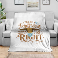 Funny Cold Milk On A Friday Night And A Onesie That Fits Just Right Throw Blanket Longhorn Cow Skull - Wonder Print Shop