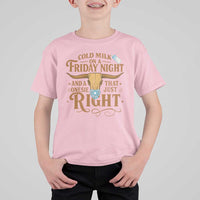 Funny Cold Milk On A Friday Night And A Onesie That Fits Just Right T Shirt For Kid Longhorn Cow Skull - Wonder Print Shop