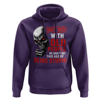 Funny Dont Mess With Old People We Didnt Get This Age By Being Stupid Hoodie Vintage Skull - Wonder Print Shop
