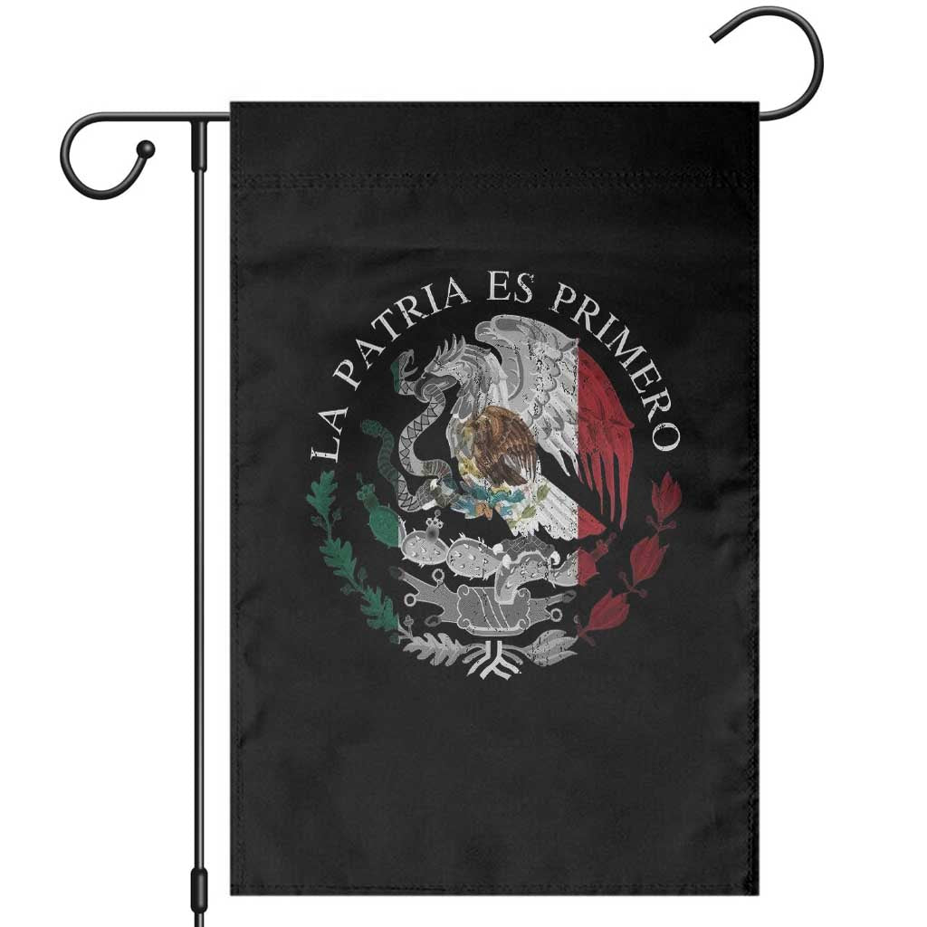Mexican Pride Garden Flag La Patria Es Primero Coat Of Arms - Wonder Print Shop