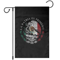 Mexican Pride Garden Flag La Patria Es Primero Coat Of Arms - Wonder Print Shop