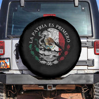 Mexican Pride Spare Tire Cover La Patria Es Primero Coat Of Arms - Wonder Print Shop