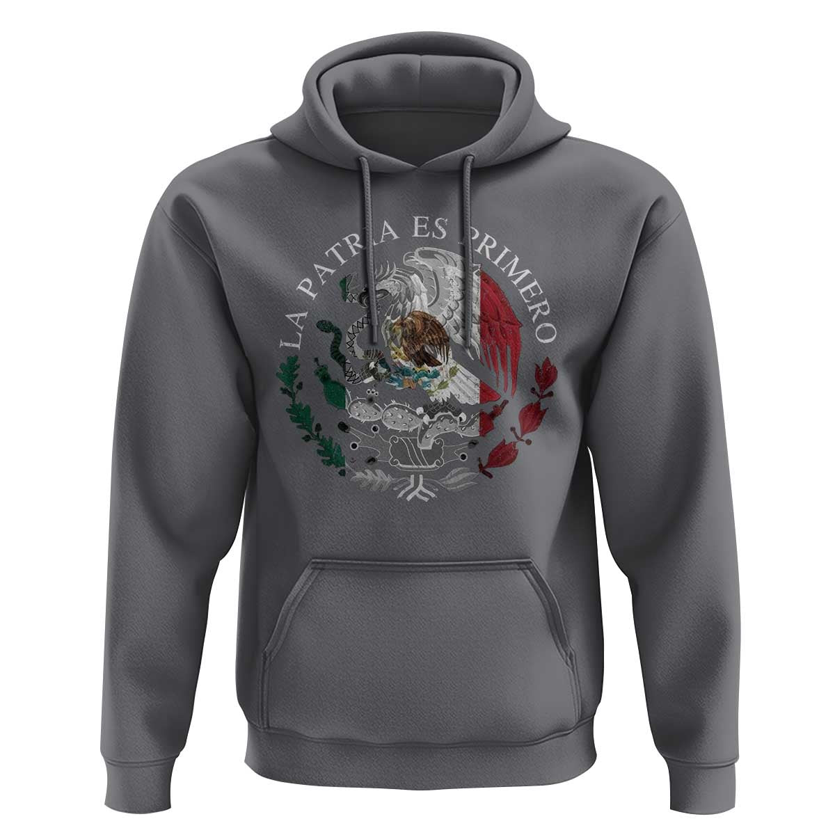 Mexican Pride Hoodie La Patria Es Primero Coat Of Arms - Wonder Print Shop
