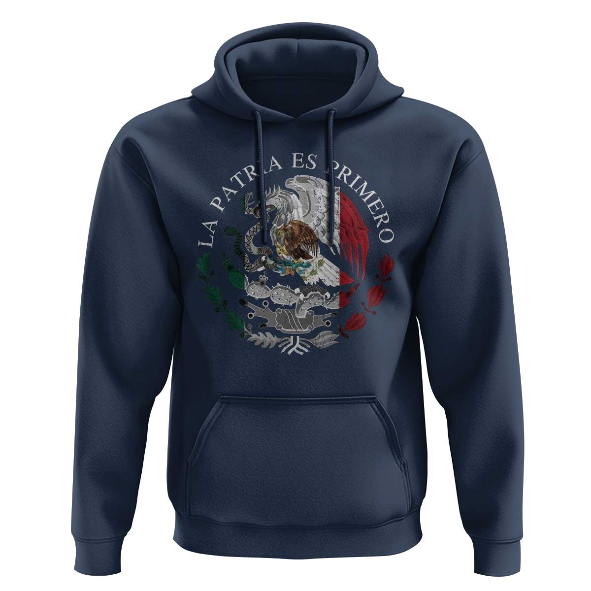 Mexican Pride Hoodie La Patria Es Primero Coat Of Arms - Wonder Print Shop
