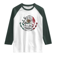 Mexican Pride Raglan Shirt La Patria Es Primero Coat Of Arms - Wonder Print Shop