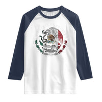 Mexican Pride Raglan Shirt La Patria Es Primero Coat Of Arms - Wonder Print Shop