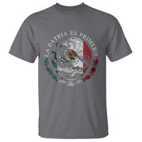 Mexican Pride T Shirt La Patria Es Primero Coat Of Arms - Wonder Print Shop