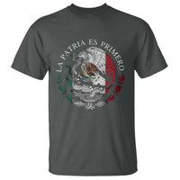 Mexican Pride T Shirt La Patria Es Primero Coat Of Arms - Wonder Print Shop