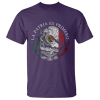 Mexican Pride T Shirt La Patria Es Primero Coat Of Arms - Wonder Print Shop