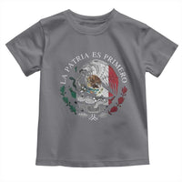 Mexican Pride Toddler T Shirt La Patria Es Primero Coat Of Arms - Wonder Print Shop