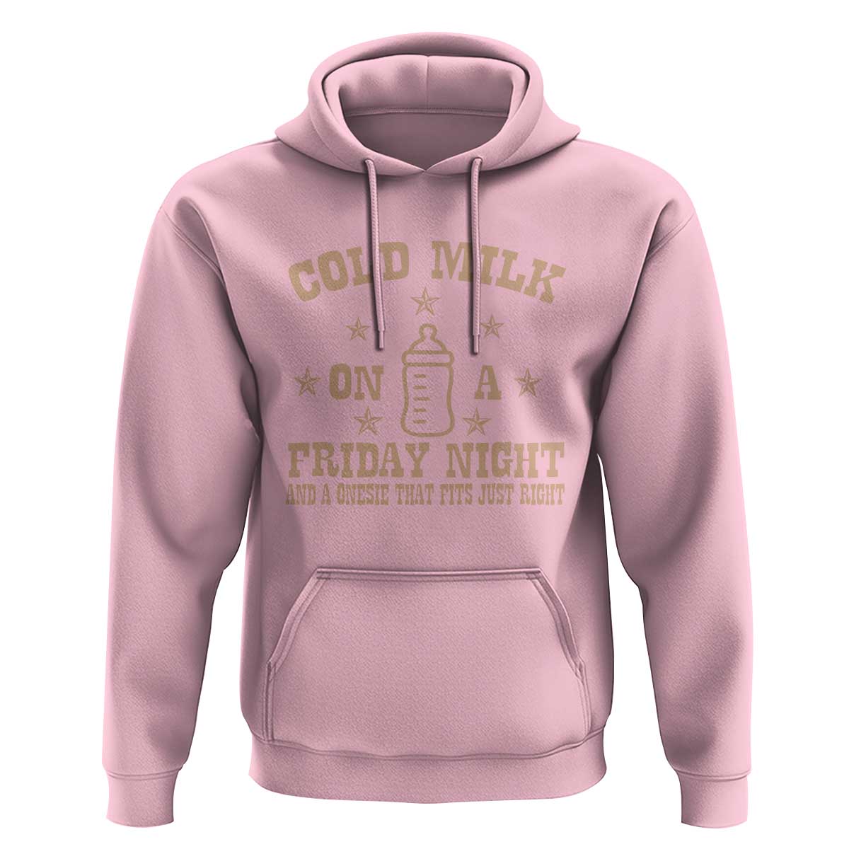 Funny Cold Milk On A Friday Night And A Onesie That Fits Just Right Hoodie - Wonder Print Shop