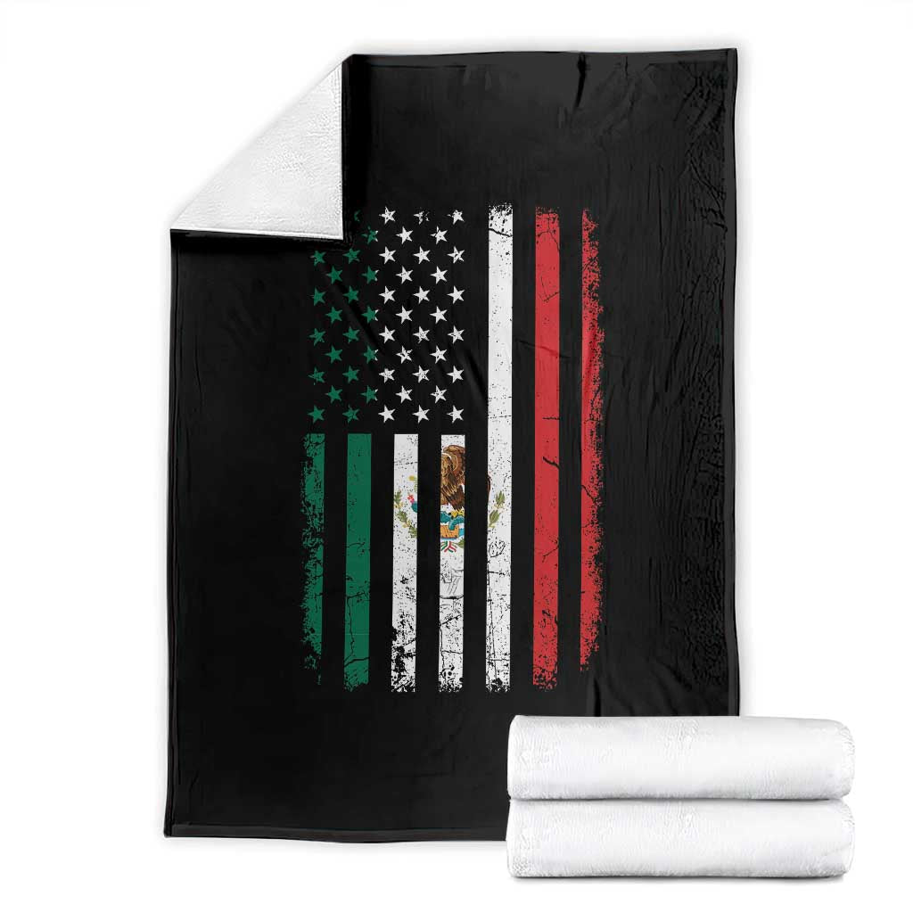 Mexican American Flag Mexican Roots Mexico America Throw Blanket - Wonder Print Shop