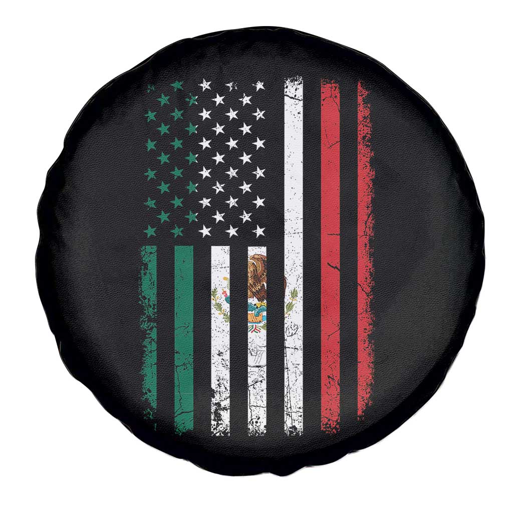 Mexican American Flag Mexican Roots Mexico America Spare Tire Cover - Wonder Print Shop
