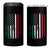 Mexican American Flag Mexican Roots Mexico America 4 in 1 Can Cooler Tumbler - Wonder Print Shop
