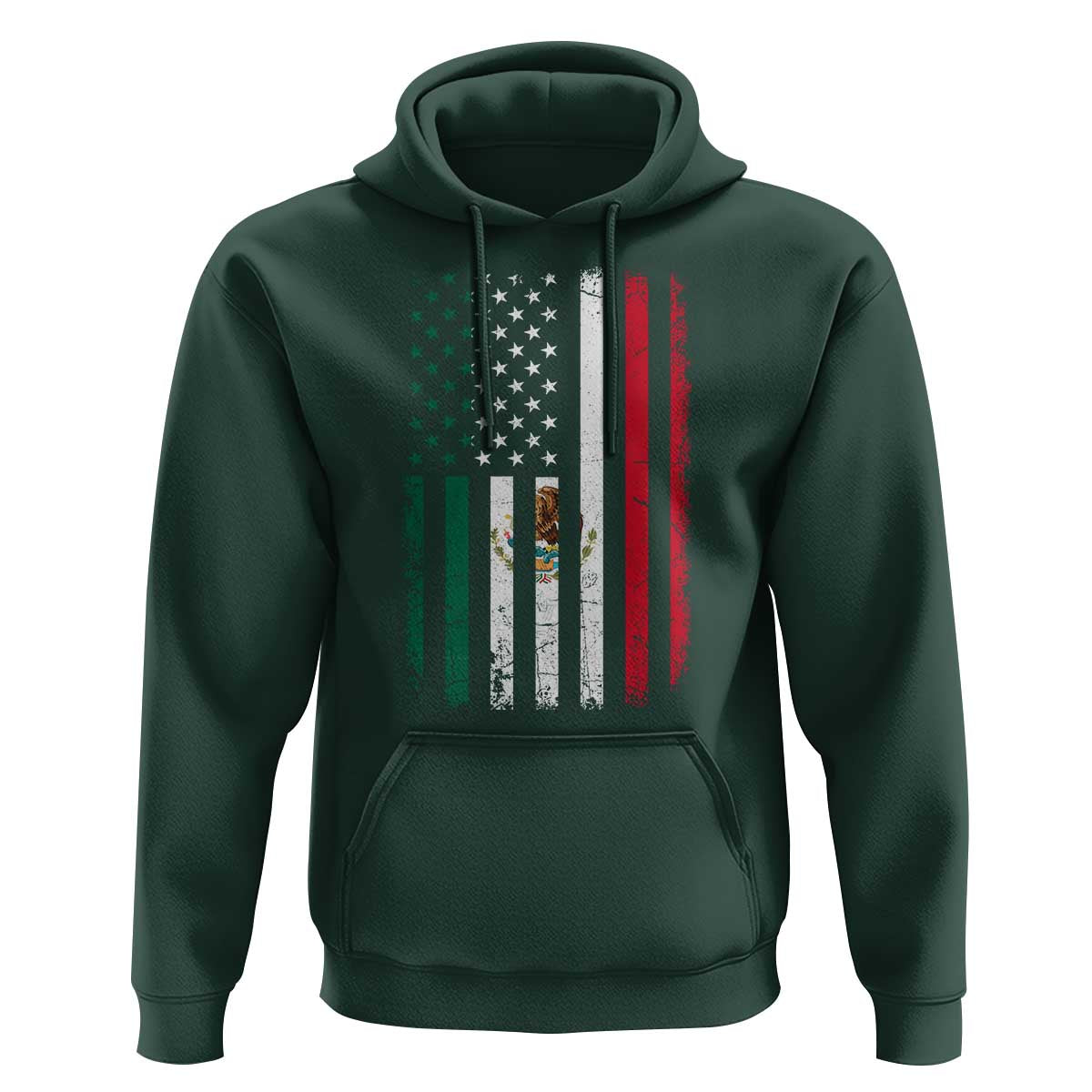 Mexican American Flag Mexican Roots Mexico America Hoodie - Wonder Print Shop